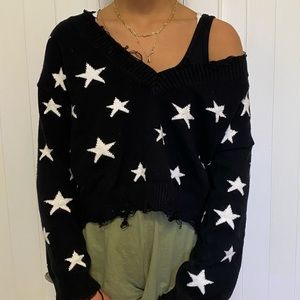 ripped star sweater